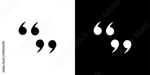 Quote icon Outline sign symbol set