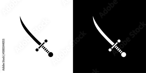 sabre icon Outline sign symbol set
