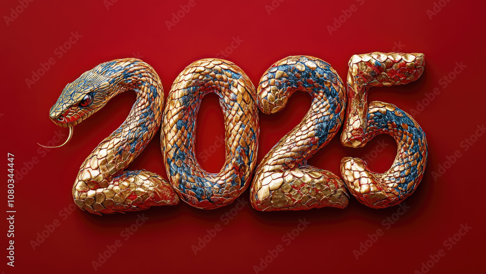 Obraz premium Golden Snake Forming