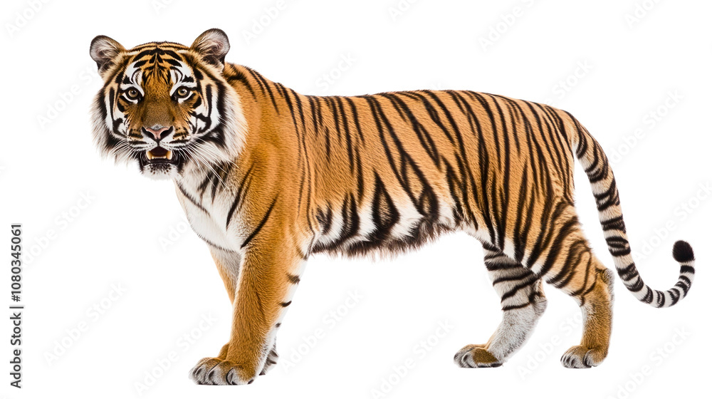 Obraz premium tiger isolated on white background