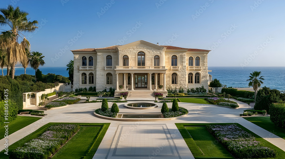 Waterfront Newport mansion with private yacht dock and formal gardens, classic Rhode Island Gilded Age estate Waterfront Newport mansion with private yacht dock and formal gardens, classic Rhode Island Gilded Age estate
