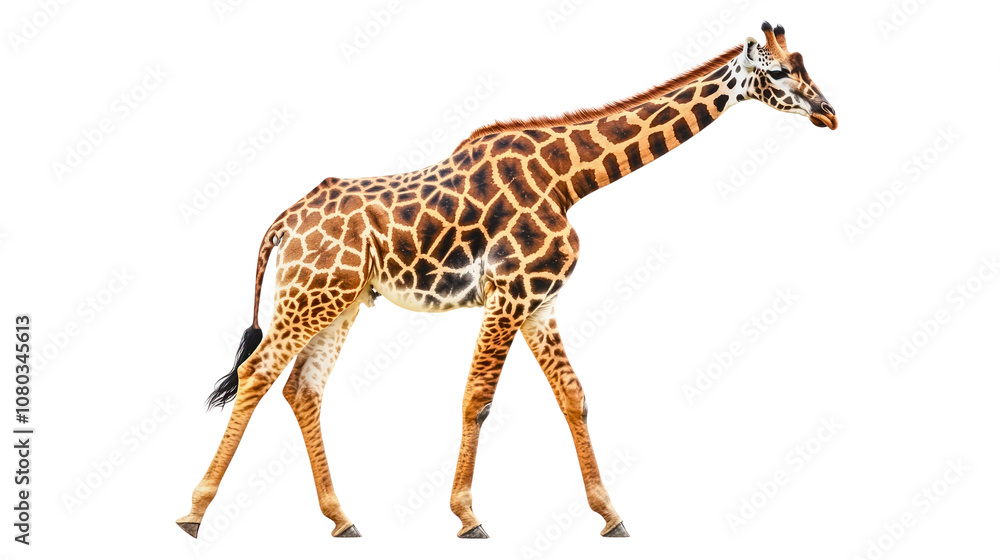 Fototapeta premium giraffe isolated on white