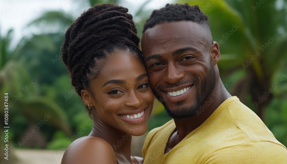 Happy Couple in Love, Sharing a Joyful Moment, Sweet Memory of Warmth and Love, African American Couple, Romantic Relationship, Smiling Together, Romantic Getaway, Tropical Paradise, Vacation Love Happy Couple in Love, Sharing a Joyful Moment, Sweet Memory of Warmth and Love, African American Couple, Romantic Relationship, Smiling Together, Romantic Getaway, Tropical Paradise, Vacation Love