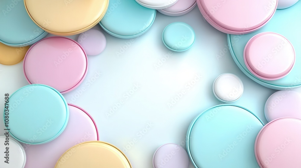 Soft Pastel Circles Arrangement on a Light Background for Creative and Modern Design Projects Featuring Round Shapes in Vibrant Colors Soft Pastel Circles Arrangement on a Light Background for Creative and Modern Design Projects Featuring Round Shapes in Vibrant Colors