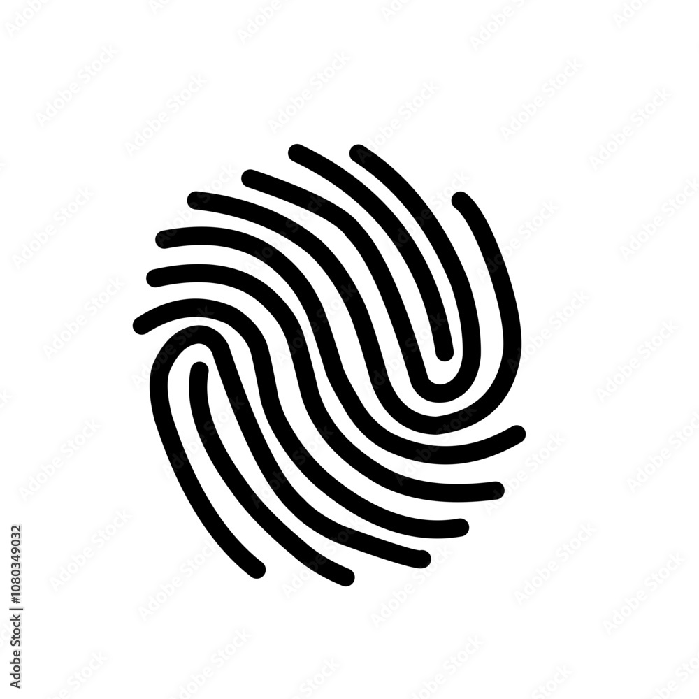 Fingerprint Line Icon Fingerprint Line Icon