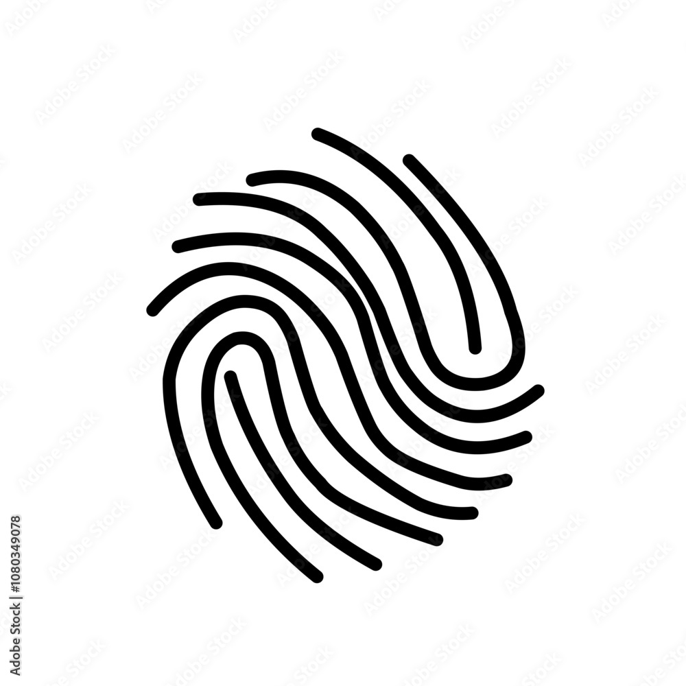 Fingerprint Line Icon Fingerprint Line Icon