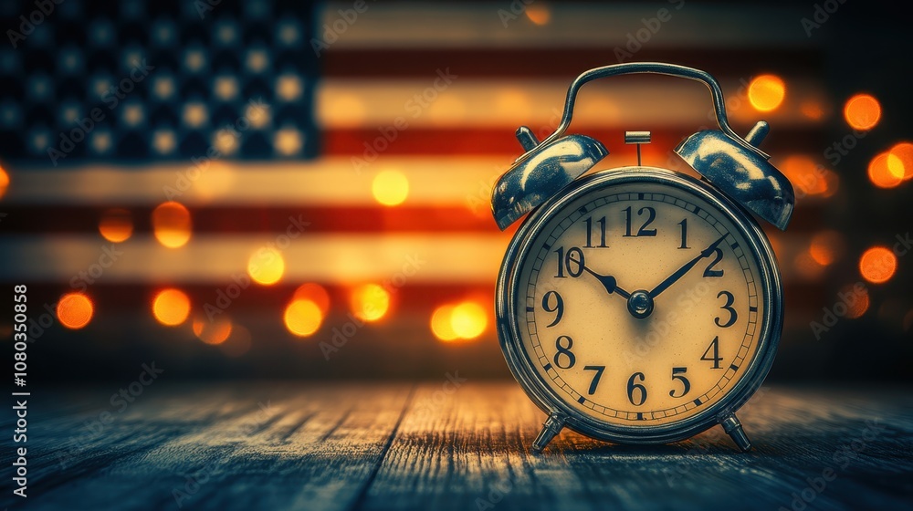 Alarm clock with USA flag Alarm clock with USA flag