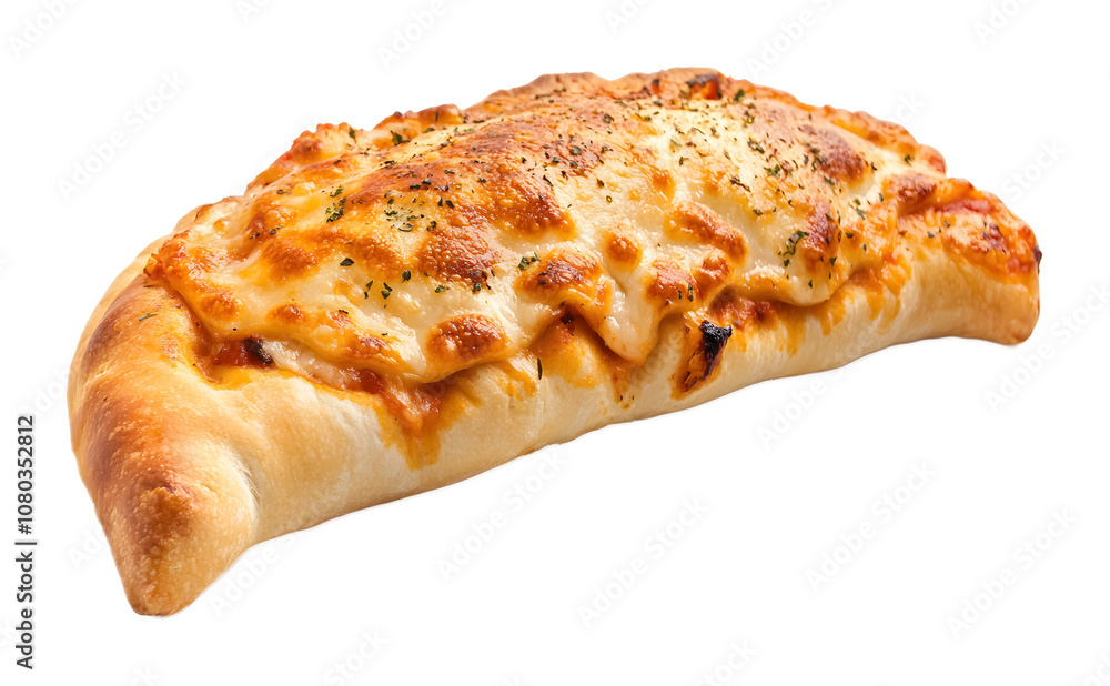Mouthwatering calzone on a transparent background. isolated background. Mouthwatering calzone on a transparent background. isolated background.