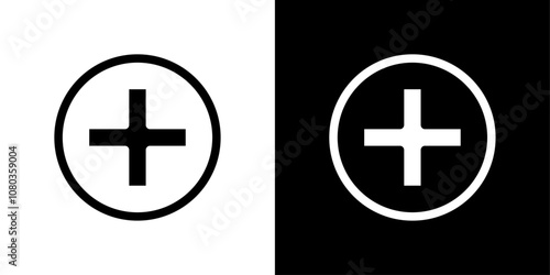 Add Icon linear logo isolated