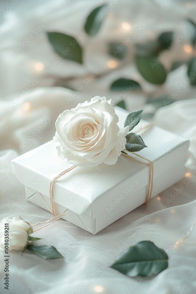 A gift with roses for wedding or valentines day A gift with roses for wedding or valentines day