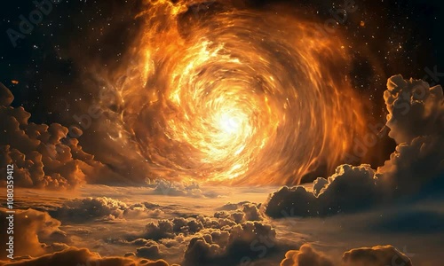 Cosmic portal opening to another dimension