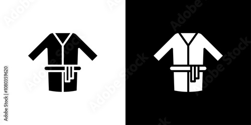 bathrobe icon linear logo isolated