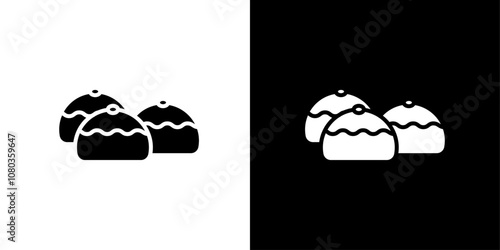belgian buns icon linear logo isolated