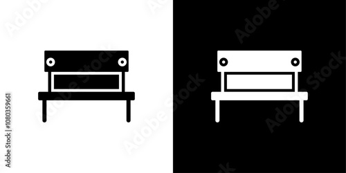 Bench icon linear logo isolated