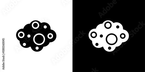 Bubbles and foam icon linear logo isolated