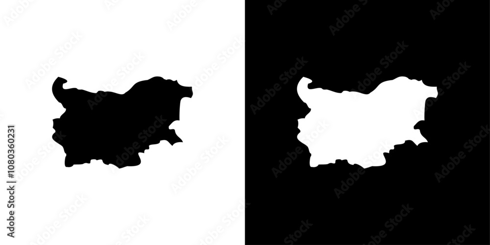 Bulgaria map icon linear logo isolated Bulgaria map icon linear logo isolated