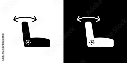 Car seat adjustment icon linear logo isolated