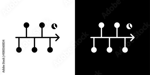 Chronology icon linear logo isolated