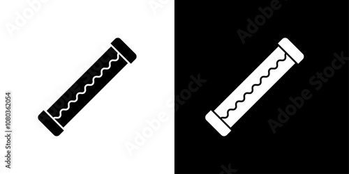 Electric fuse icon linear logo isolated