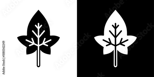 English ivy icon linear logo isolated