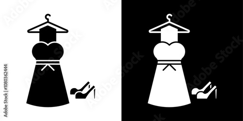 Fashion boutique icon linear logo isolated