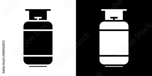 Gas cylinder icon linear logo isolated