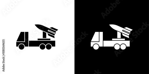 Missile Launcher icon linear logo isolated