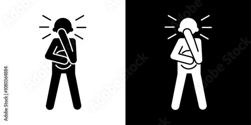 Nausea icon linear logo isolated