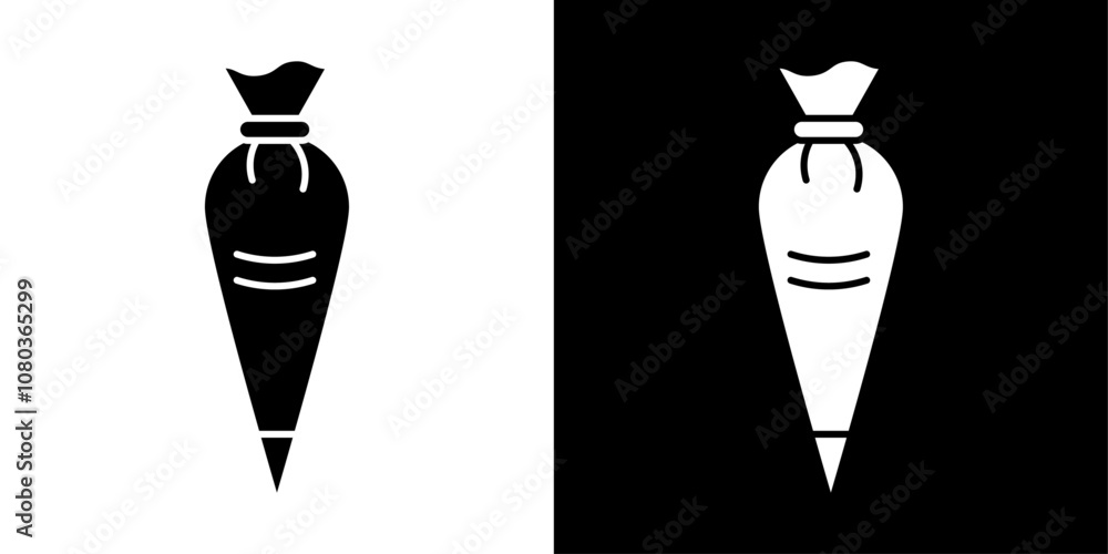 Pastry bag icon linear logo isolated Pastry bag icon linear logo isolated