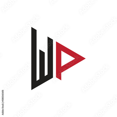 wp logo design vector template, initial wp letter logo design, pw logo design vector, initial pw letter logo design for any business. Modern letter WP PW logo design vector template for monogram