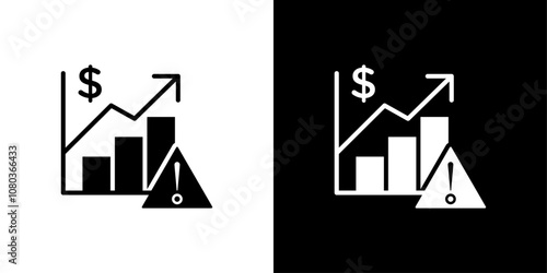 Rise price icon linear logo isolated