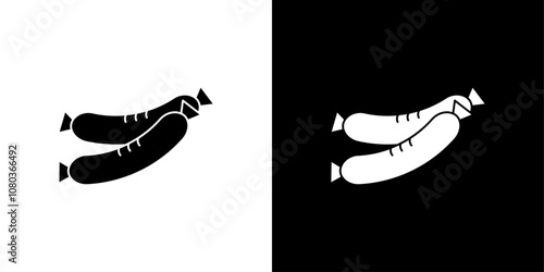 sausages icon linear logo isolated