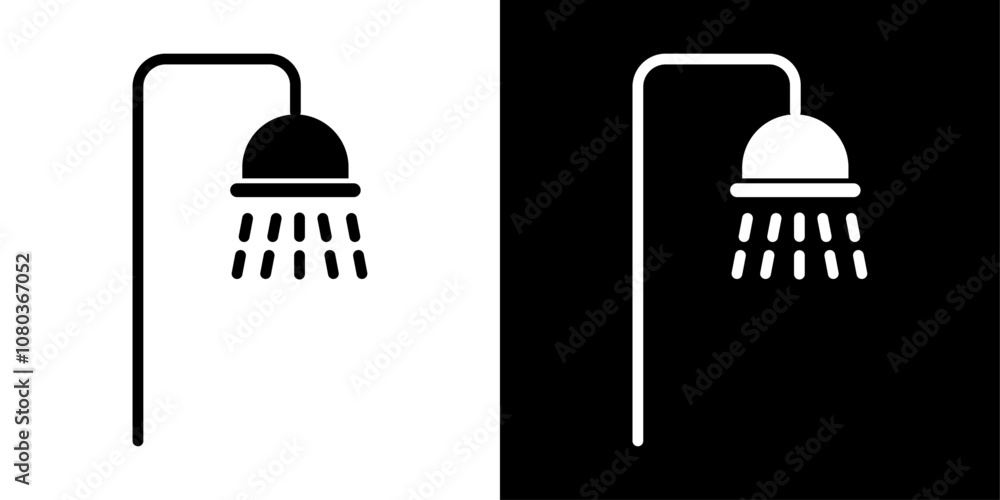 Shower icon linear logo isolated Shower icon linear logo isolated