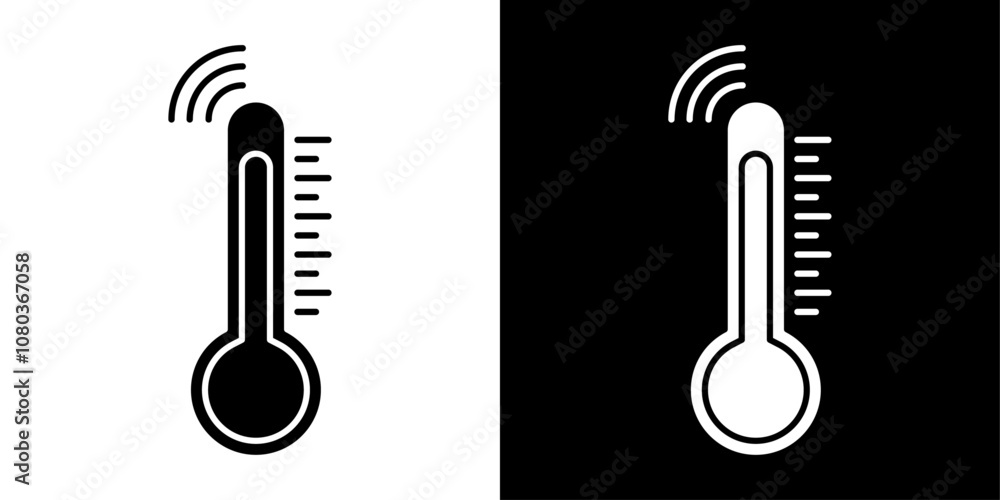 smart temperature icon linear logo isolated smart temperature icon linear logo isolated