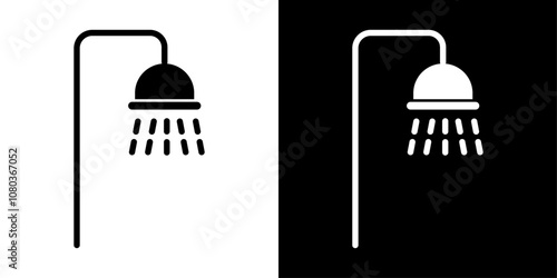 Shower icon linear logo isolated