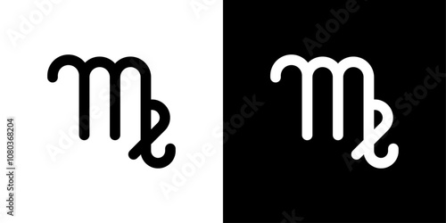 Virgo zodiac sign icon linear logo isolated