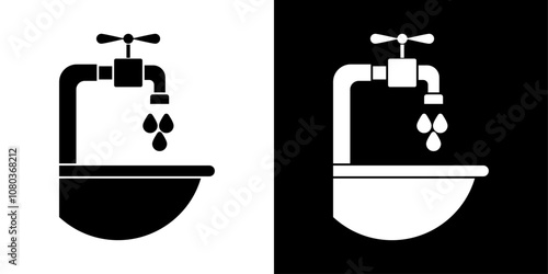 washbasin icon 0 linear logo isolated