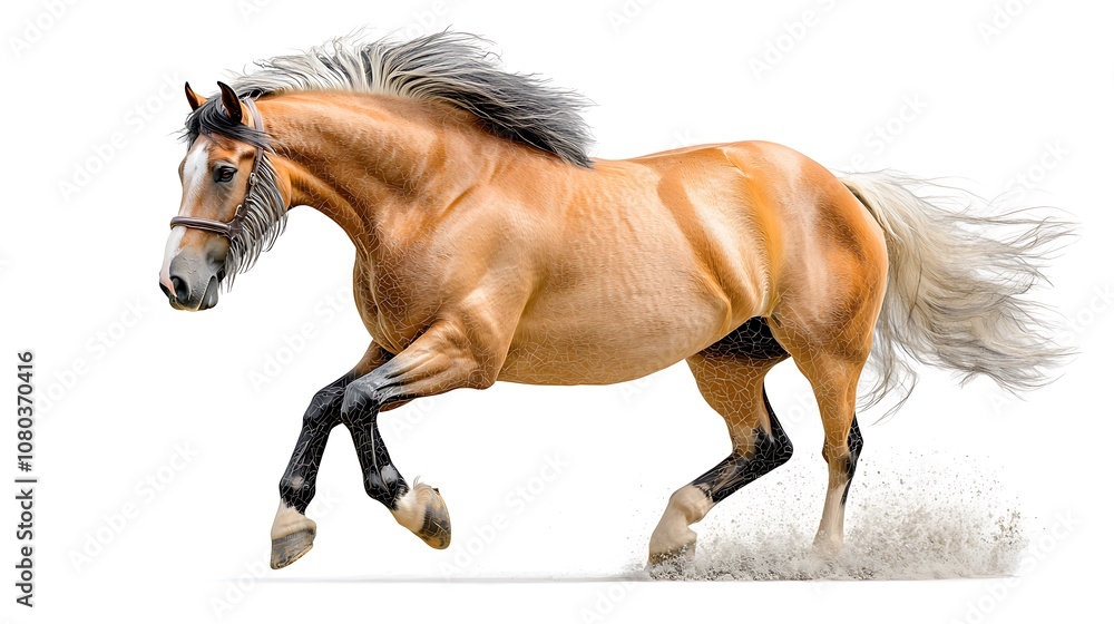 The Barb horse is a breed known for its muscular build, arched neck, and elegant appearance The Barb horse is a breed known for its muscular build, arched neck, and elegant appearance