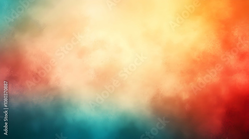 Abstract Colorful Background: Hues of Teal, Orange, and Yellow Blend Seamlessly, Creating a Vibrant, Textured Design Ideal for Digital Projects