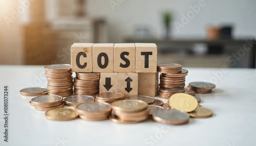 Analyzing Cost Reduction Strategies for Businesses Office Environment Financial Content Professional Viewpoint Savings Concept photo