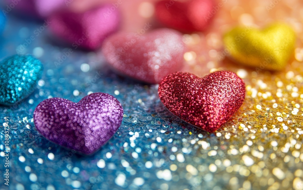 Obraz premium The hearts are arranged in a way that creates a sense of unity and harmony