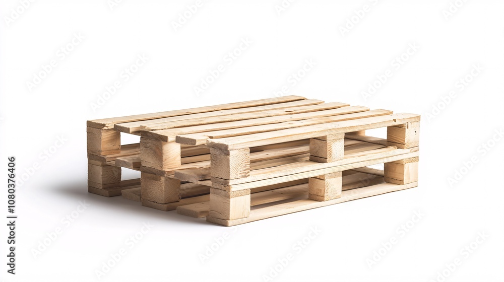 Wooden Pallet on White Background: A Foundation for Industry and Commerce Wooden Pallet on White Background: A Foundation for Industry and Commerce