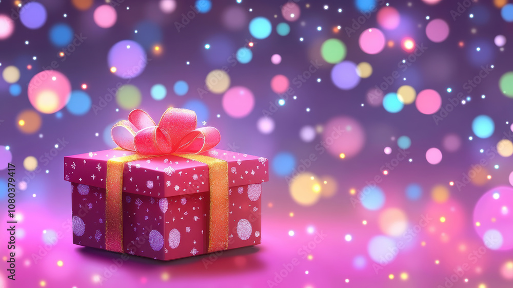 Softly lit gift box for holiday celebrations Softly lit gift box for holiday celebrations