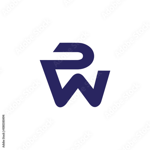 wp logo design vector template, initial wp letter logo design, pw logo design vector, initial pw letter logo design for any business. Modern letter WP PW logo design vector template for monogram