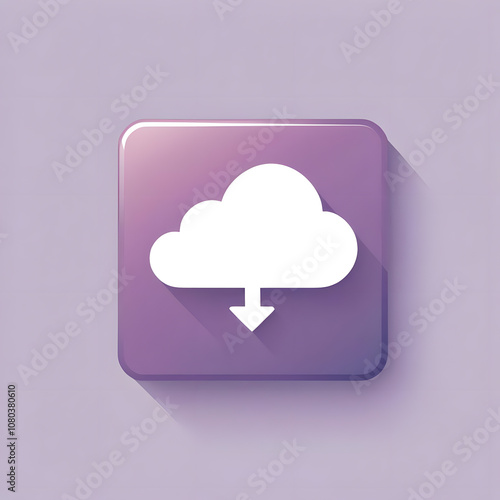 cloud computing icon in Lila