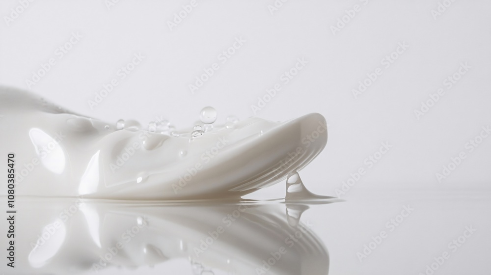 Pure white cream with water droplets, skincare product, beauty, cosmetics, wellness, skin, health, hydration, smooth, soft, glow, clean, fresh, natural, body, face Pure white cream with water droplets, skincare product, beauty, cosmetics, wellness, skin, health, hydration, smooth, soft, glow, clean, fresh, natural, body, face