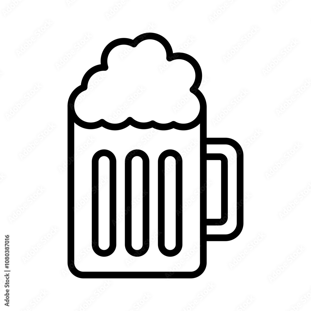 beer mug icon linear logo mark in black and white beer mug icon linear logo mark in black and white