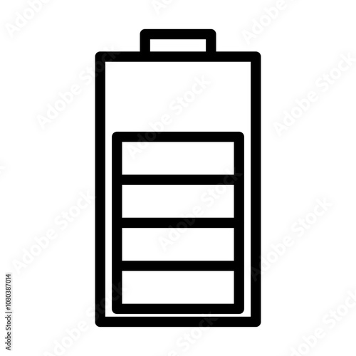 Battery icon linear logo mark in black and white