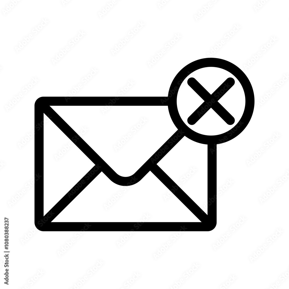 close mail icon linear logo mark in black and white close mail icon linear logo mark in black and white
