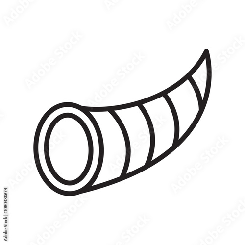 cornucopia icon linear logo mark in black and white